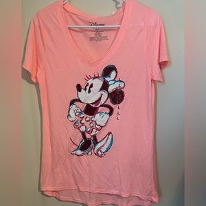 Disney L Pink Minnie Mouse Shirt (E)